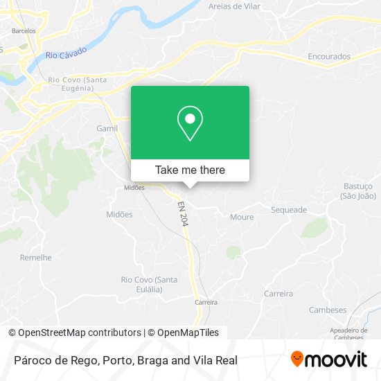 Pároco de Rego map