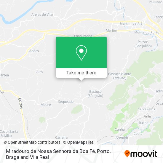 Miradouro de Nossa Senhora da Boa Fé mapa