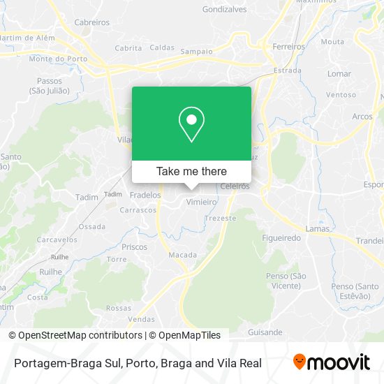 Portagem-Braga Sul map