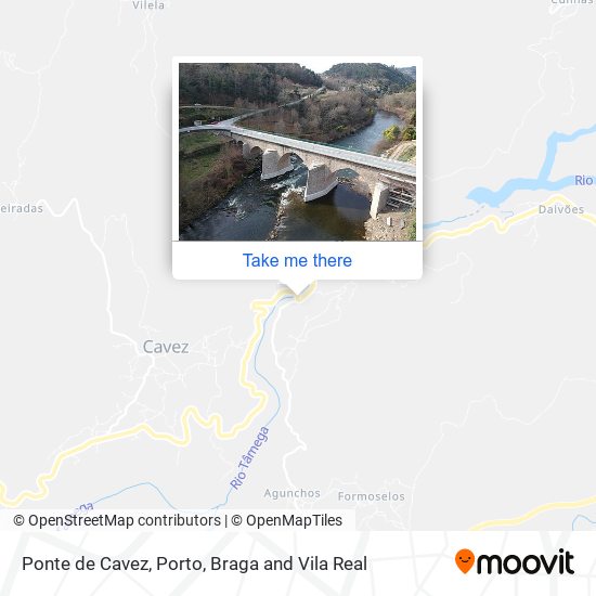 Ponte de Cavez mapa