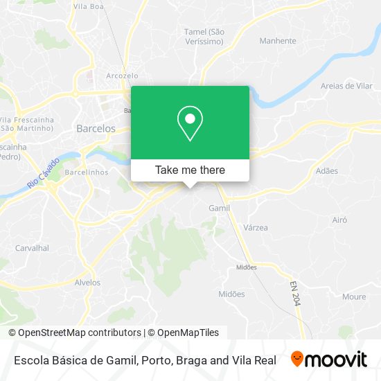 Escola Básica de Gamil mapa