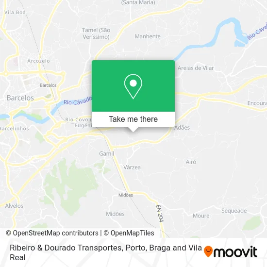 Ribeiro & Dourado Transportes map