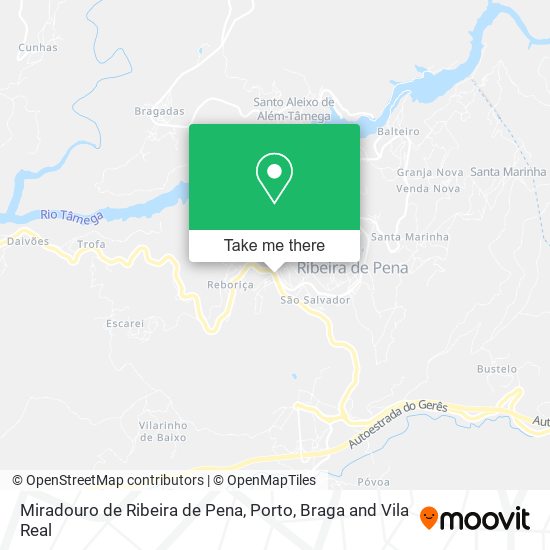 Miradouro de Ribeira de Pena map