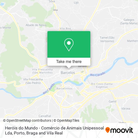 Heróis do Mundo - Comércio de Animais Unipessoal Lda map