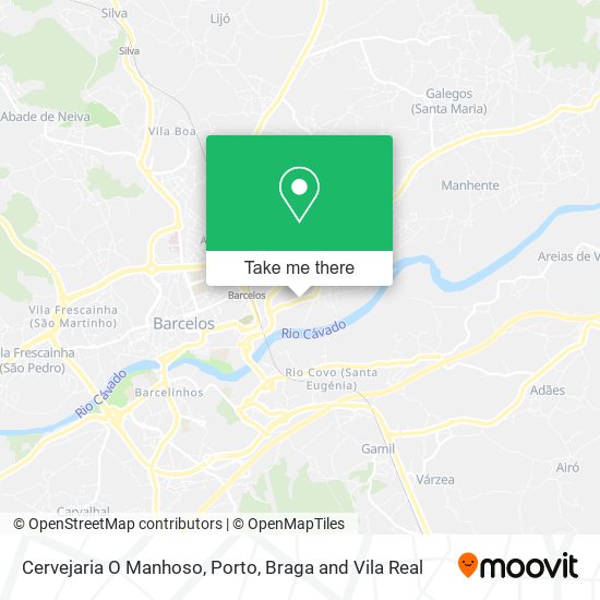 Cervejaria O Manhoso mapa