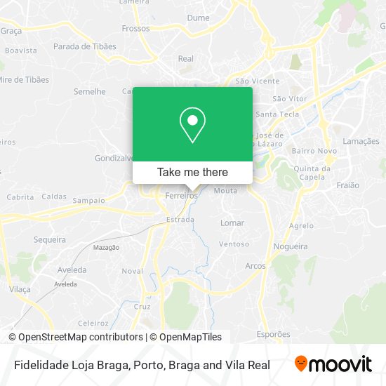 Fidelidade Loja Braga map