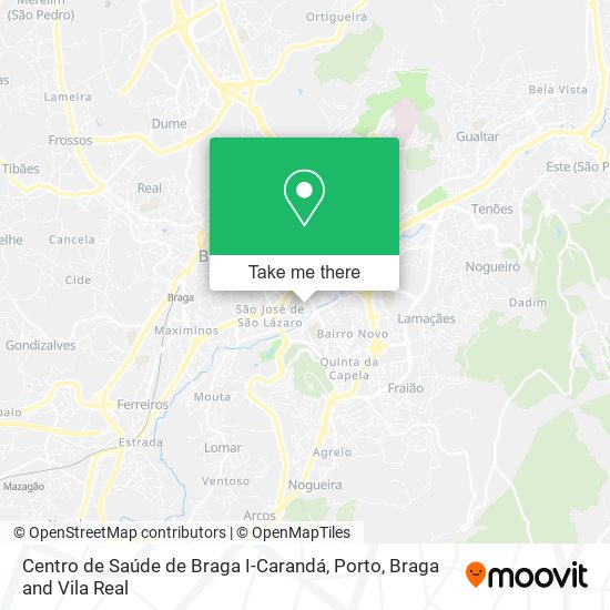 Centro de Saúde de Braga I-Carandá map