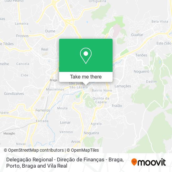 Delegação Regional - Direção de Finanças - Braga map