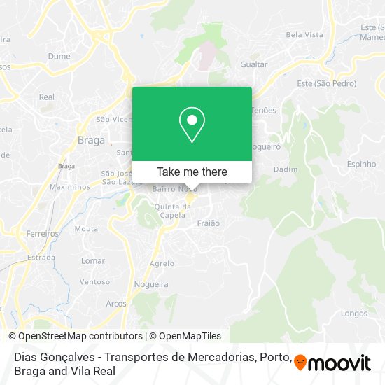Dias Gonçalves - Transportes de Mercadorias map