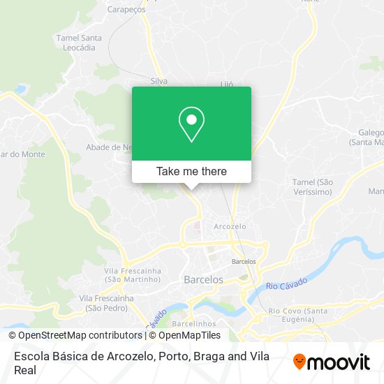 Escola Básica de Arcozelo mapa