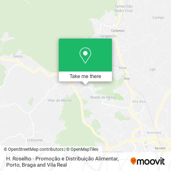 H. Roselho - Promoção e Distribuição Alimentar mapa