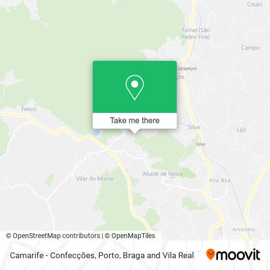 Camarife - Confecções mapa