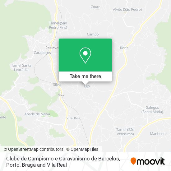Clube de Campismo e Caravanismo de Barcelos map