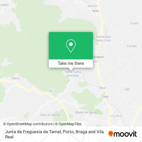 Junta de Freguesia de Tamel mapa