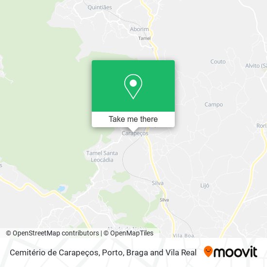 Cemitério de Carapeços map