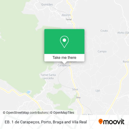 EB. 1 de Carapeços mapa