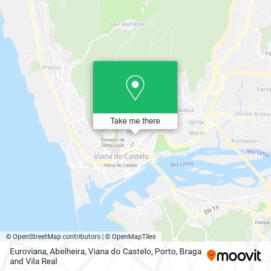 Euroviana, Abelheira, Viana do Castelo map