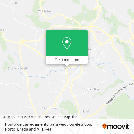Ponto de carregamento para veículos elétricos mapa