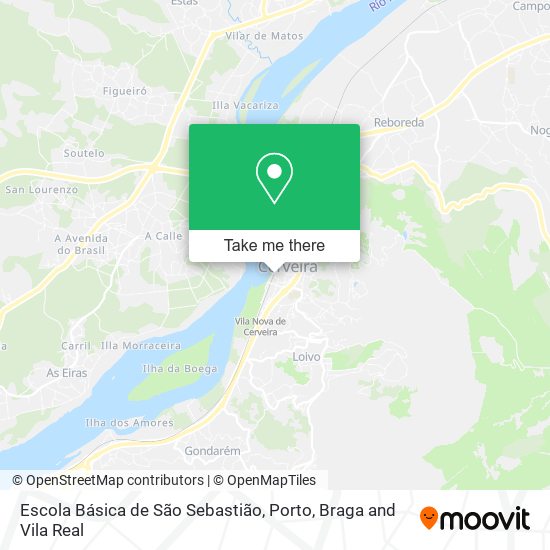 Escola Básica de São Sebastião mapa