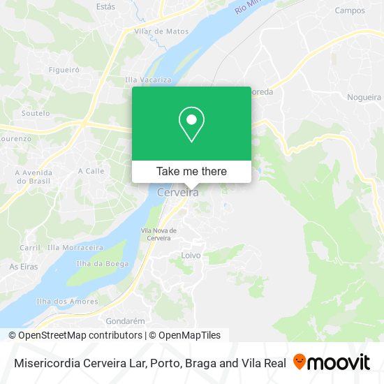 Misericordia Cerveira Lar mapa