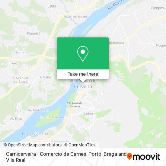 Carnicerveira - Comercio de Carnes map