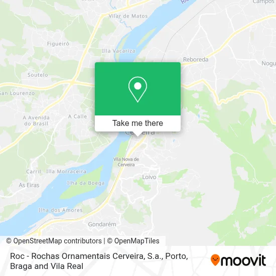 Roc - Rochas Ornamentais Cerveira, S.a. map