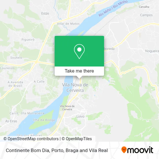 Continente Bom Dia map