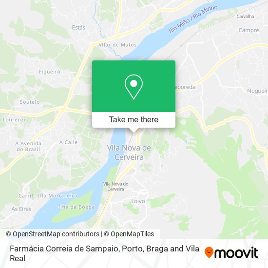 Farmácia Correia de Sampaio mapa