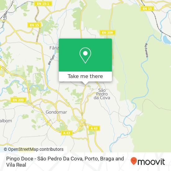 Pingo Doce - São Pedro Da Cova map