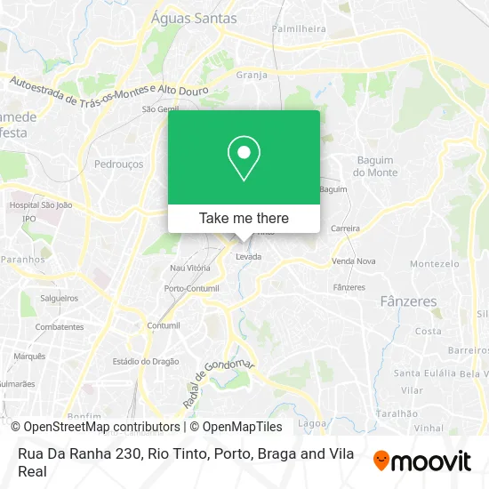 Rua Da Ranha 230, Rio Tinto map
