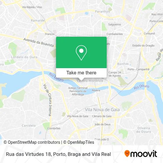 Rua das Virtudes 18 map