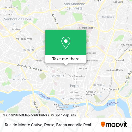 Rua do Monte Cativo map