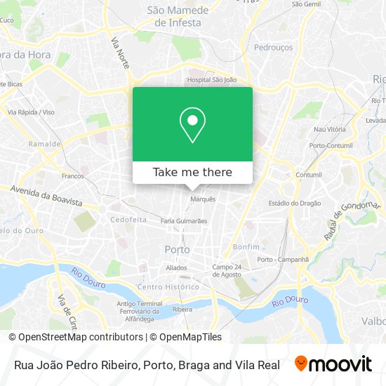 Rua João Pedro Ribeiro mapa