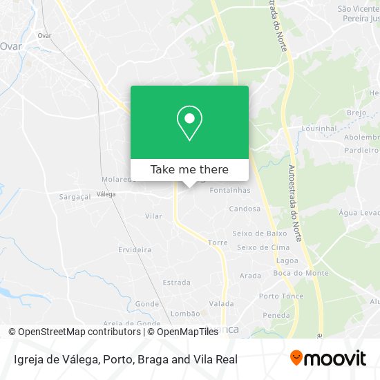 Igreja de Válega mapa