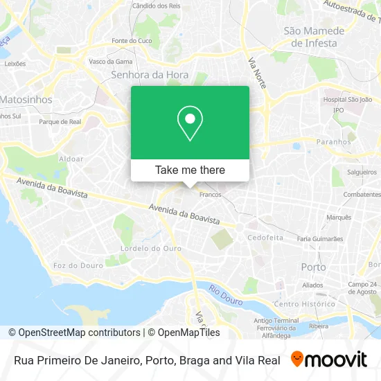 Rua Primeiro De Janeiro map