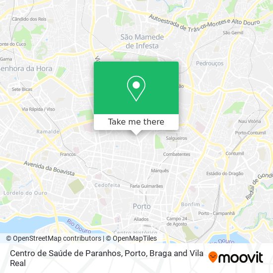 Centro de Saúde de Paranhos map