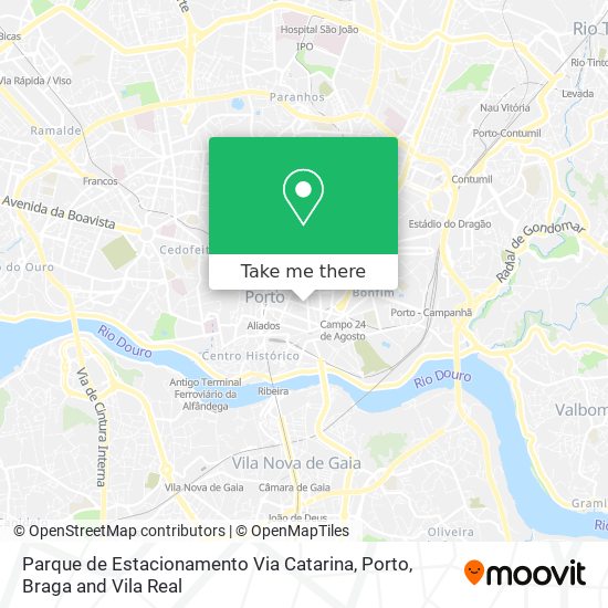 Parque de Estacionamento Via Catarina map