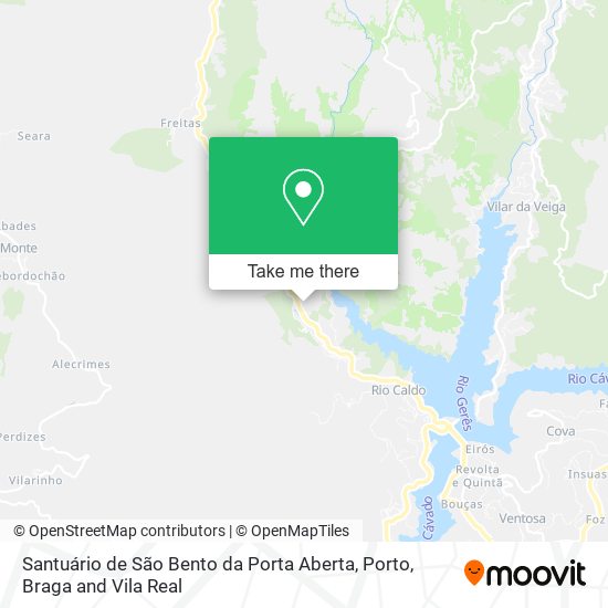 Santuário de São Bento da Porta Aberta mapa