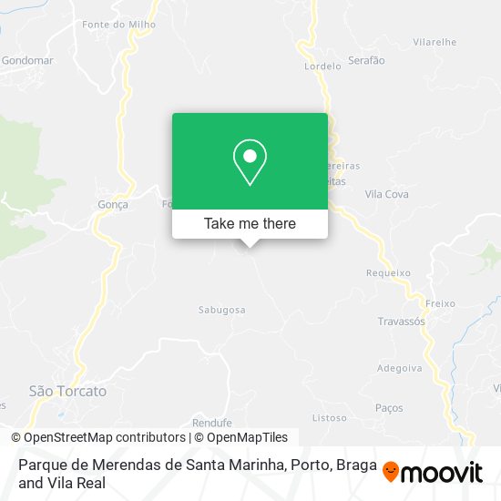 Parque de Merendas de Santa Marinha mapa