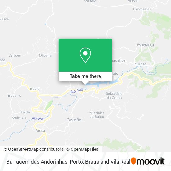 Barragem das Andorinhas mapa