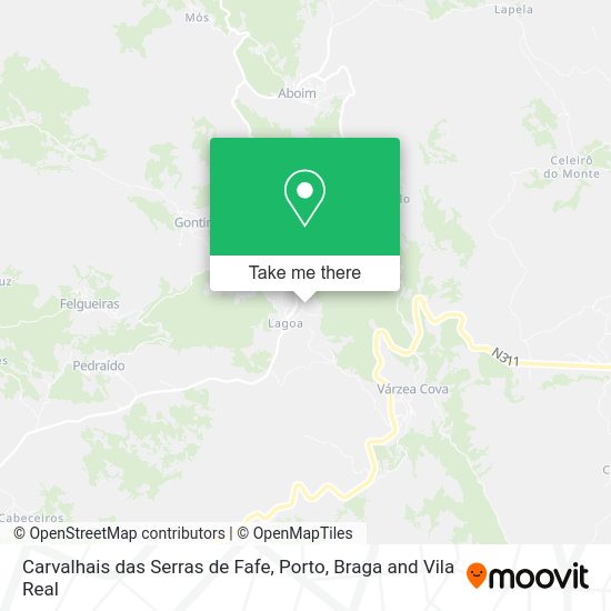 Carvalhais das Serras de Fafe map