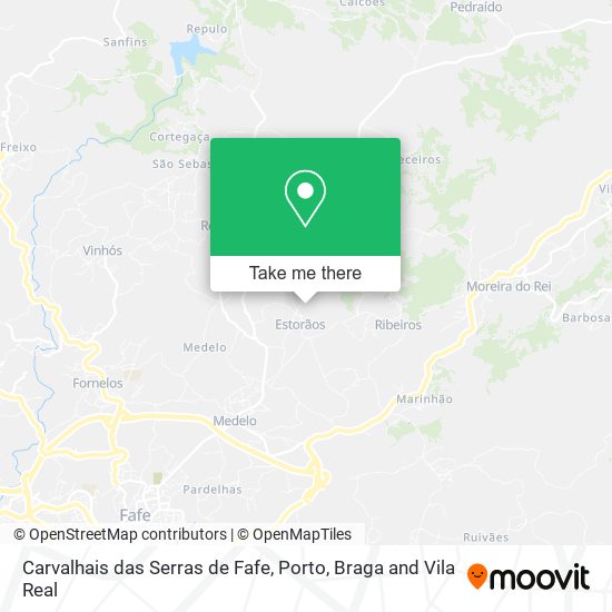 Carvalhais das Serras de Fafe map