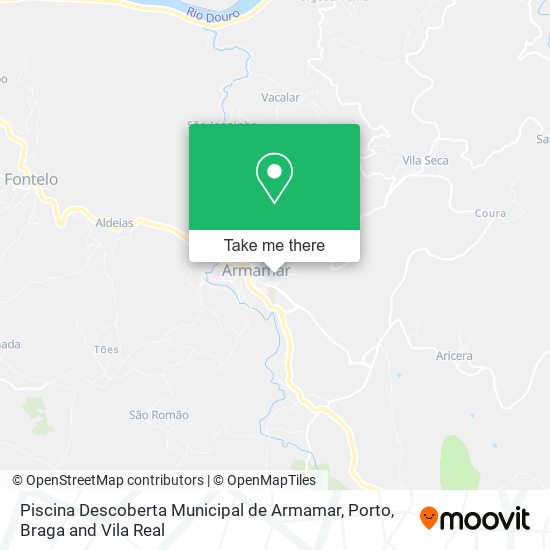 Piscina Descoberta Municipal de Armamar map