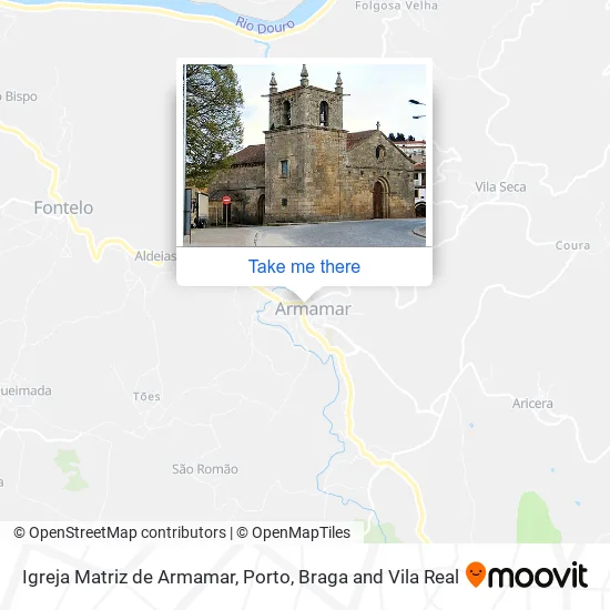 Igreja Matriz de Armamar map