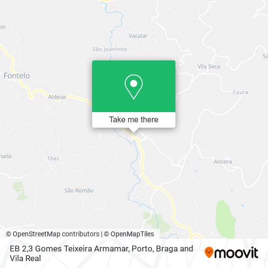 EB 2,3 Gomes Teixeira Armamar map