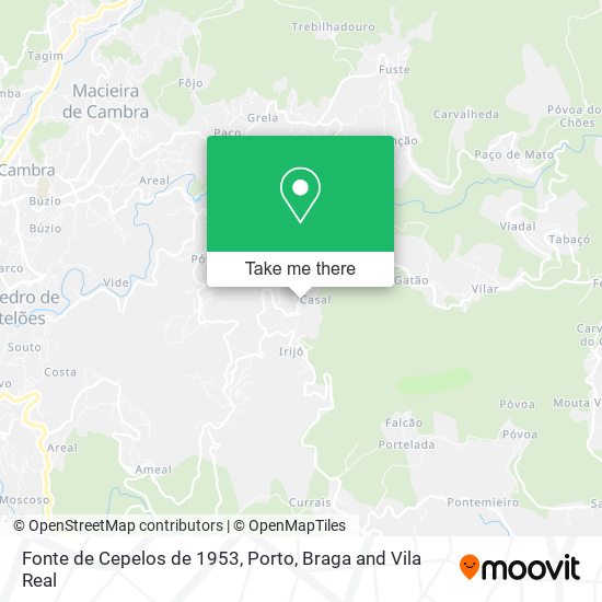 Fonte de Cepelos de 1953 mapa