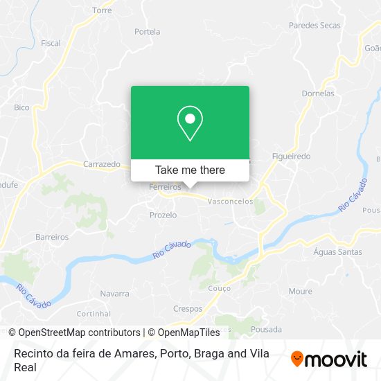 Recinto da feira de Amares map