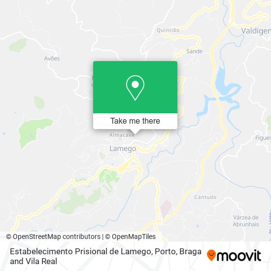 Estabelecimento Prisional de Lamego mapa