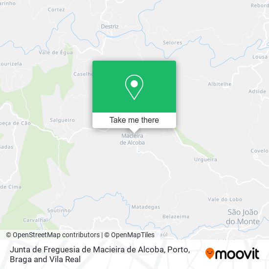 Junta de Freguesia de Macieira de Alcoba mapa