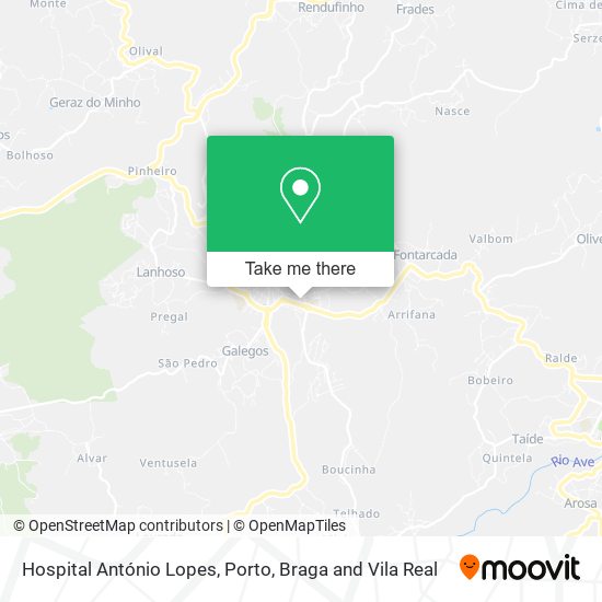 Hospital António Lopes mapa